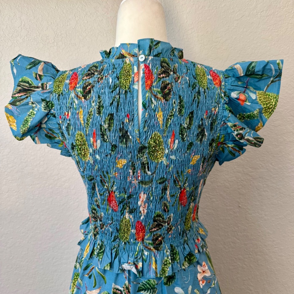 New Olivia James The Label Lila Dress Tropical Mist Women's Size M I - Picture 5 of 10